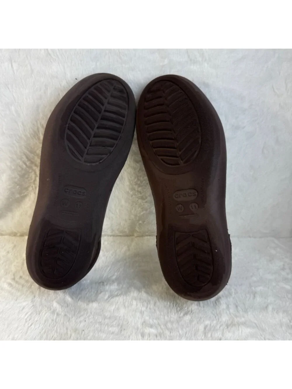Crocs Olivia Rhinestone Ballet Flats Size 11 Women’s Brown Slip On Shoes